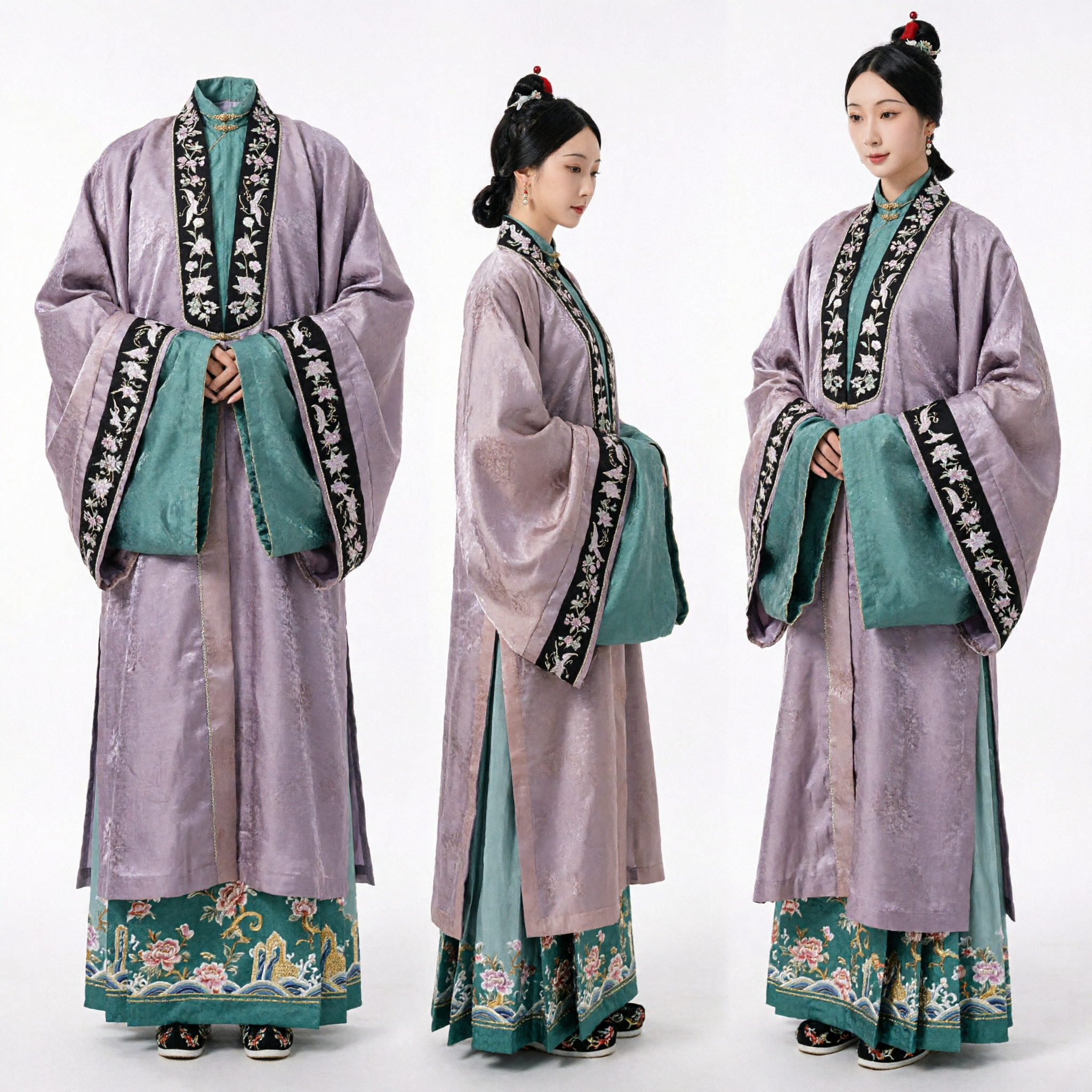 Traditional Chinese Hanfu Ancient Costume Elegant Embroidered Wide Sleeve Robe for Women Historical Cosplay Performance