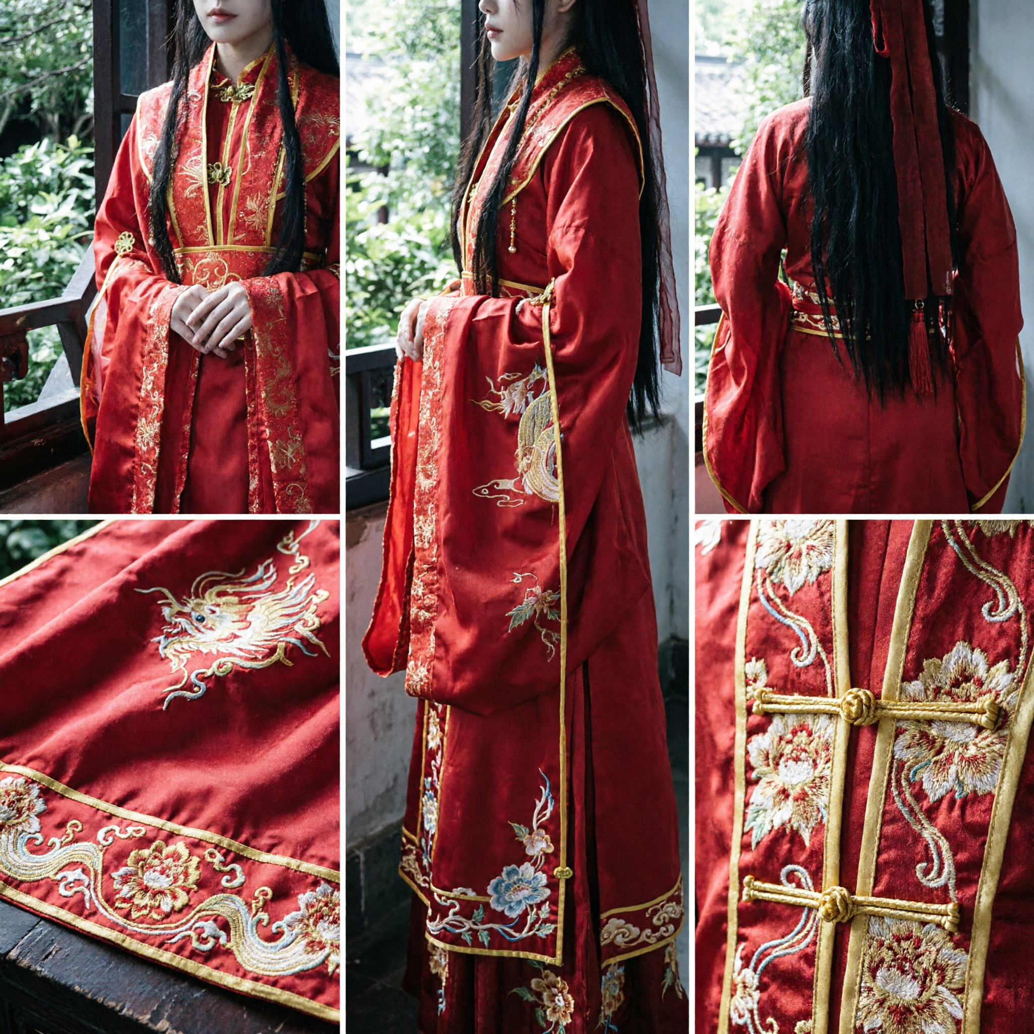 Traditional Chinese Red Hanfu Wedding Costume Ancient Historical Drama Cosplay Outfit for Men and Women