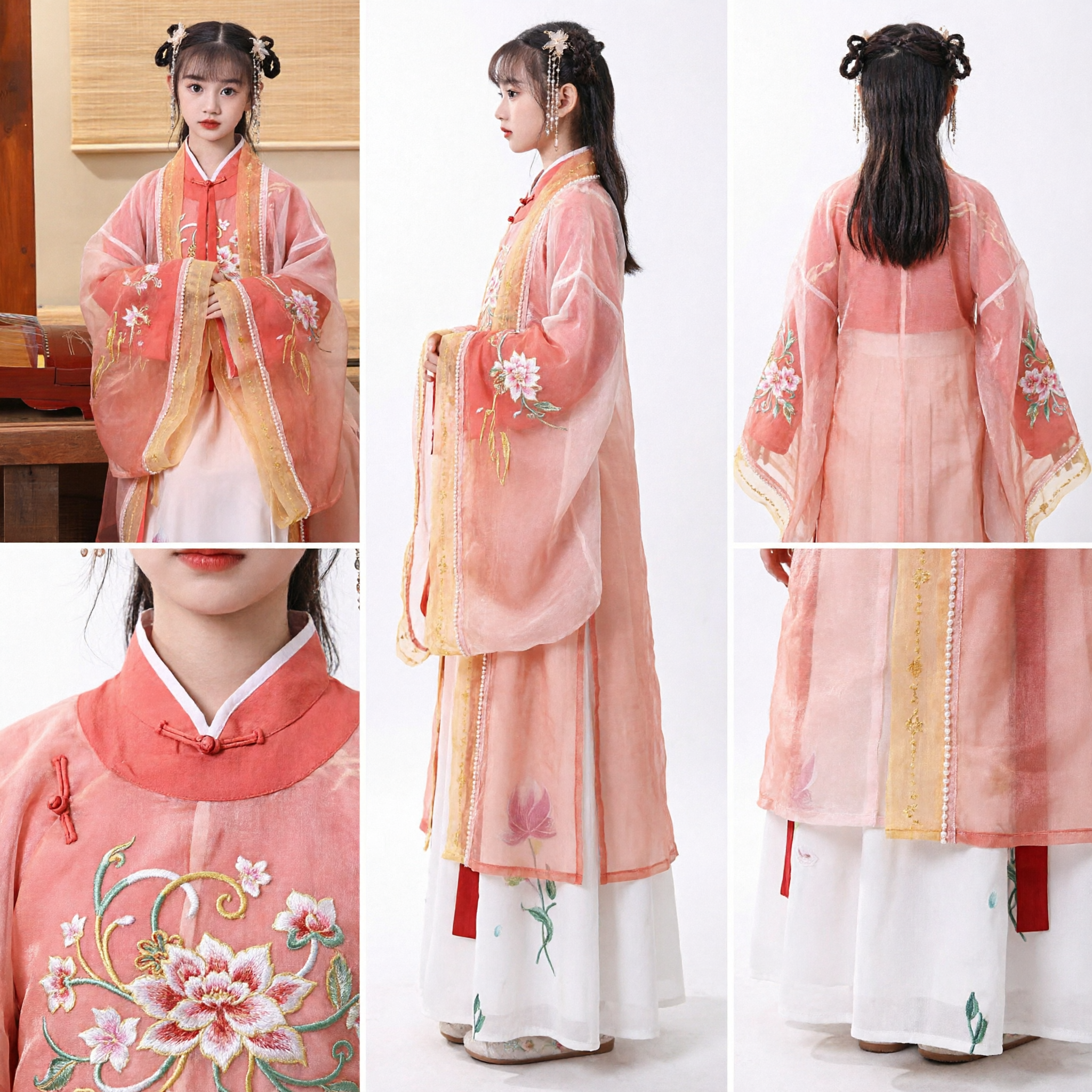 Traditional Chinese Hanfu Costume for Kids Girls Ancient Princess Dress Tang Dynasty Fairy Clothing for Performance