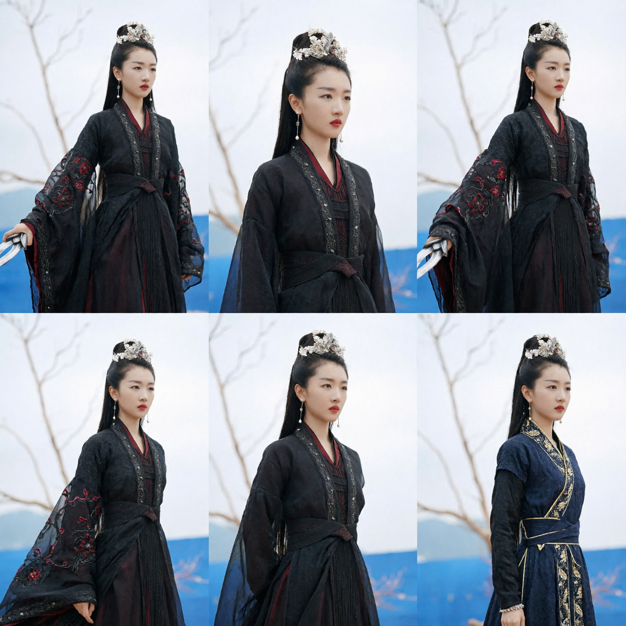 Ancient Chinese Wuxia Assassin Costume Black Hanfu Dress for Women Martial Arts Cosplay Outfit