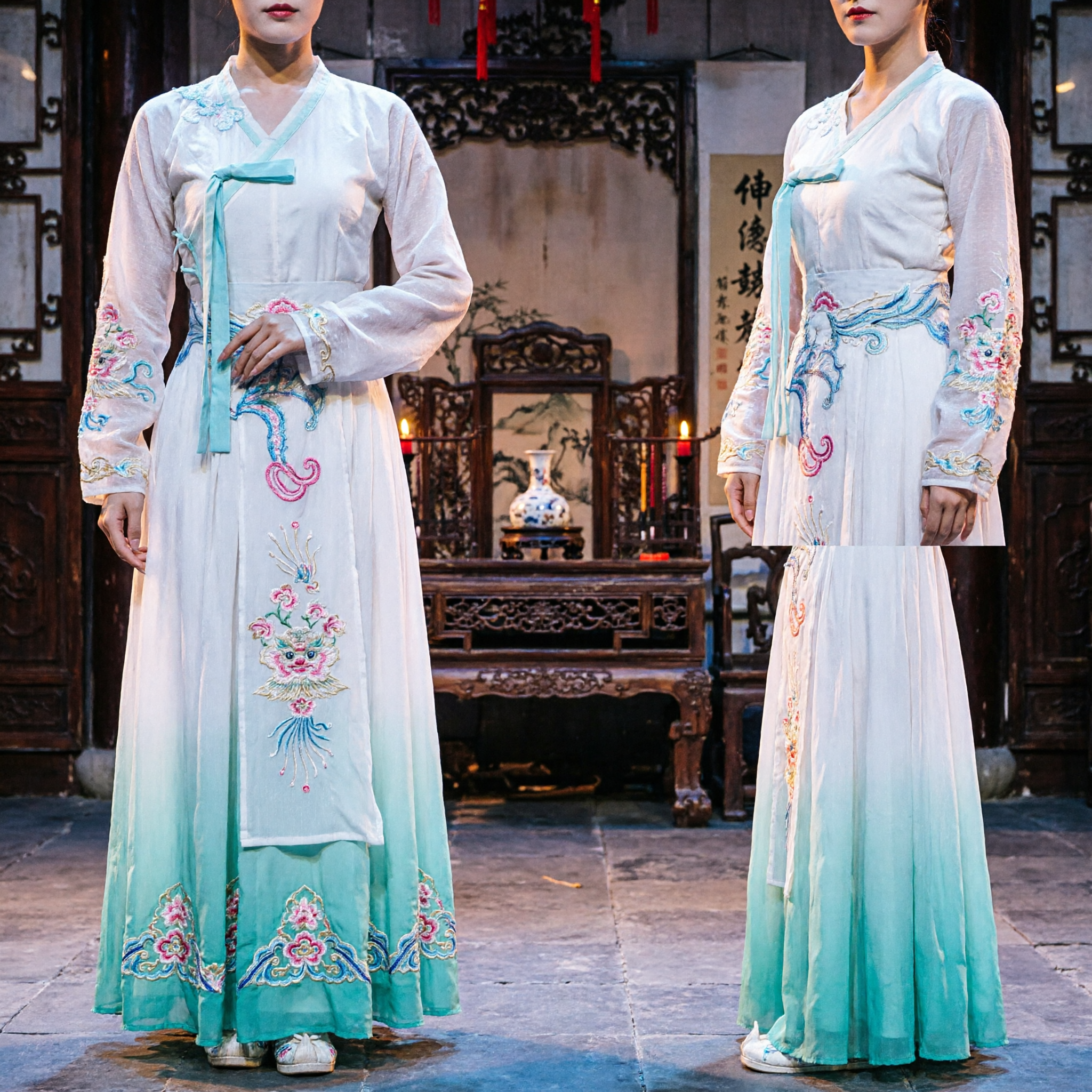 Elegant Chinese Classical Dance Costume Women Traditional Hanfu Dress for Stage Performance and Cultural Events