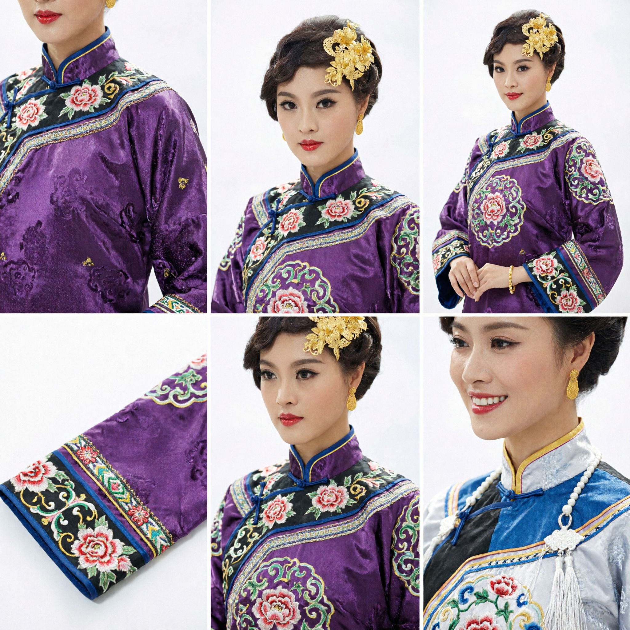 Vintage Gold Floral Hair Clip Elegant Wedding Bridal Headpiece Retro Side Comb for Women