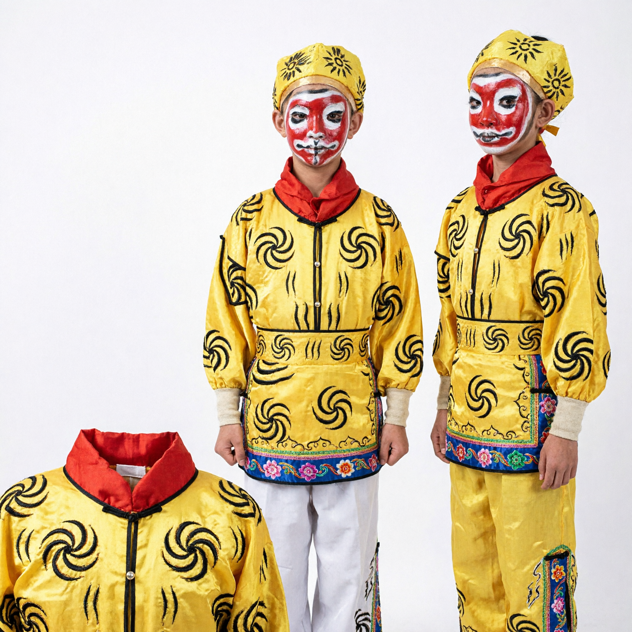 Traditional Chinese Monkey King Sun Wukong Costume for Kids Boys Yellow Performance Outfit for Cultural Festivals