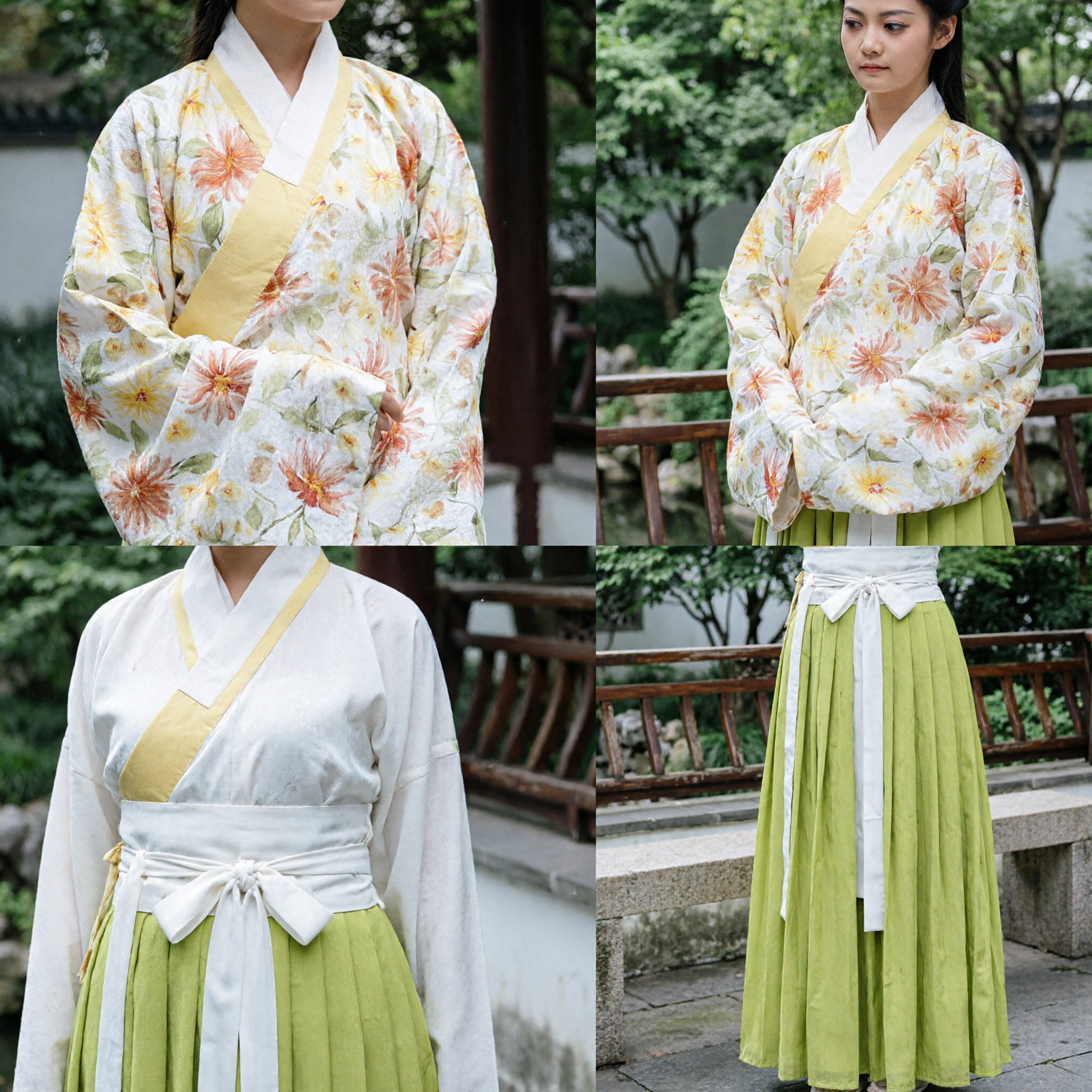 Elegant Floral Hanfu Traditional Chinese Clothing Women's Ancient Costume Ruqun Set for Cultural Events and Cosplay